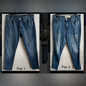 TWO PAIRS of GAP Denim Jeans Size 28 SHORT